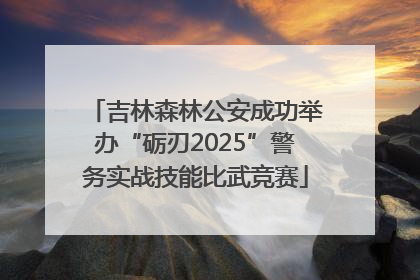 吉林森林公安成功举办“砺刃2025”警务实战技能比武竞赛