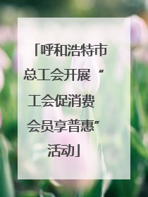 呼和浩特市总工会开展“工会促消费 会员享普惠”活动