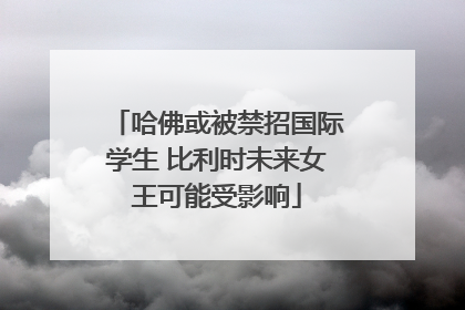 哈佛或被禁招国际学生 比利时未来女王可能受影响