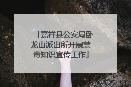 嘉祥县公安局卧龙山派出所开展禁毒知识宣传工作