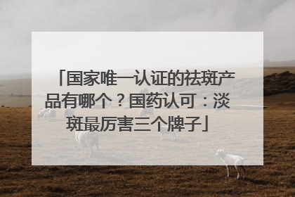 国家唯一认证的祛斑产品有哪个？国药认可：淡斑最厉害三个牌子