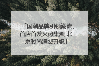 国潮品牌引领潮流、首店首发火热集聚 北京时尚消费升级