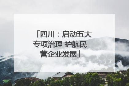 四川：启动五大专项治理 护航民营企业发展