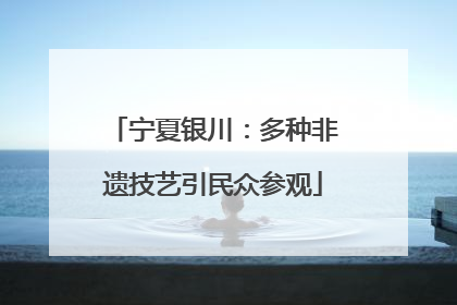 宁夏银川：多种非遗技艺引民众参观