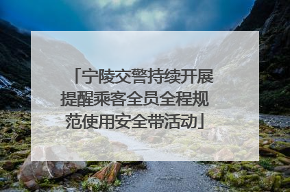宁陵交警持续开展提醒乘客全员全程规范使用安全带活动
