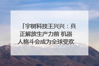 宇树科技王兴兴：真正解放生产力前 机器人格斗会成为全球受欢迎的赛事｜科技观察