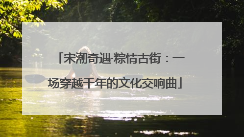 宋潮奇遇·粽情古街：一场穿越千年的文化交响曲