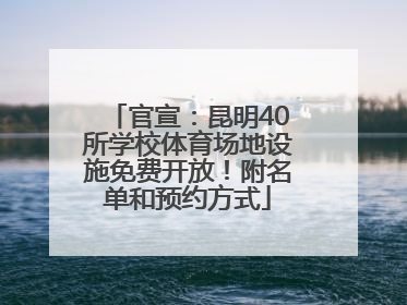 官宣：昆明40所学校体育场地设施免费开放！附名单和预约方式