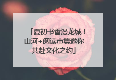 夏初书香漫龙城！山河+阅读市集邀你共赴文化之约