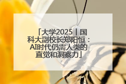 大学2025丨国科大副校长郑阳恒：AI时代仍需人类的直觉和洞察力