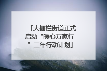 大栅栏街道正式启动“暖心万家行”三年行动计划