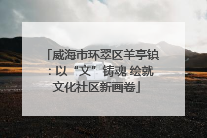 威海市环翠区羊亭镇：以“文”铸魂 绘就文化社区新画卷
