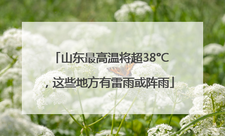 山东最高温将超38°C，这些地方有雷雨或阵雨
