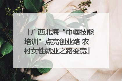 广西北海“巾帼技能培训”点亮创业路 农村女性就业之路变宽