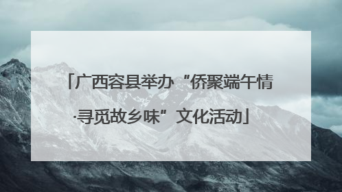 广西容县举办“侨聚端午情·寻觅故乡味”文化活动