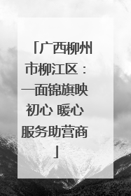 广西柳州市柳江区：一面锦旗映初心 暖心服务助营商