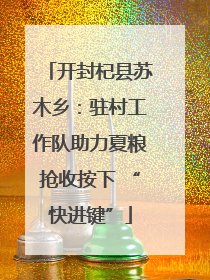 开封杞县苏木乡：驻村工作队助力夏粮抢收按下 “快进键”