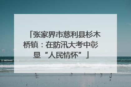 张家界市慈利县杉木桥镇：在防汛大考中彰显“人民情怀”