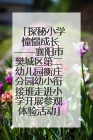 探秘小学 憧憬成长——襄阳市樊城区第二幼儿园衡庄分园幼小衔接班走进小学开展参观体验活动