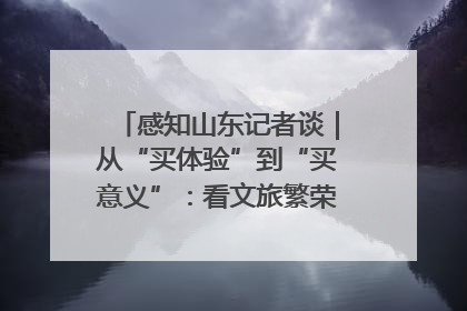 感知山东记者谈｜从“买体验”到“买意义”：看文旅繁荣背后的幸福新定义