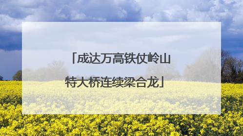 成达万高铁仗岭山特大桥连续梁合龙