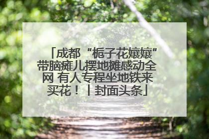 成都“栀子花孃孃”带脑瘫儿摆地摊感动全网 有人专程坐地铁来买花！丨封面头条