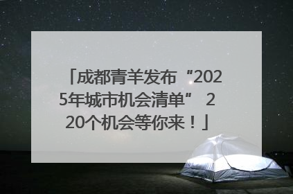 成都青羊发布“2025年城市机会清单” 220个机会等你来！