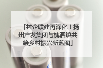村企联建再深化！扬州产发集团与槐泗镇共绘乡村振兴新蓝图
