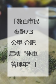 数百市民夜跑7.3公里 合肥启动“体重管理年”