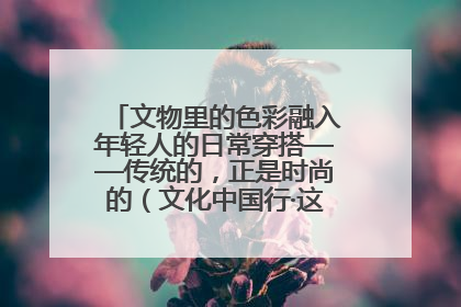 文物里的色彩融入年轻人的日常穿搭——传统的，正是时尚的（文化中国行·这些美 很中国）