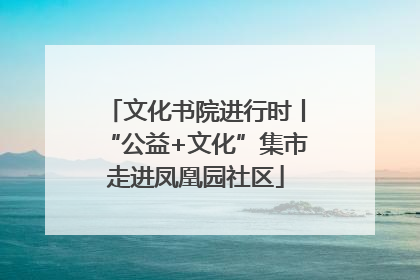 文化书院进行时丨“公益+文化”集市走进凤凰园社区