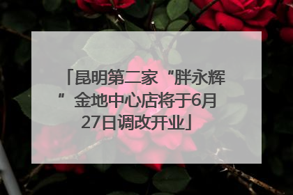 昆明第二家“胖永辉”金地中心店将于6月27日调改开业
