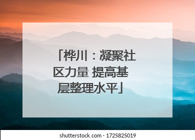 桦川：凝聚社区力量 提高基层整理水平