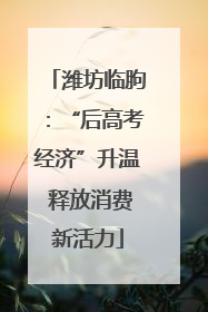 潍坊临朐：“后高考经济”升温 释放消费新活力