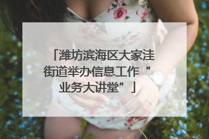 潍坊滨海区大家洼街道举办信息工作“业务大讲堂”