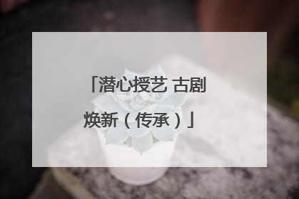 潜心授艺 古剧焕新（传承）