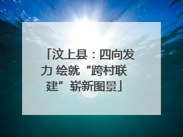 汶上县：四向发力 绘就“跨村联建”崭新图景