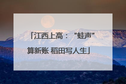 江西上高：“蛙声”算新账 稻田写人生