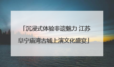 沉浸式体验非遗魅力 江苏阜宁庙湾古城上演文化盛宴