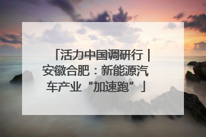活力中国调研行｜安徽合肥：新能源汽车产业“加速跑”