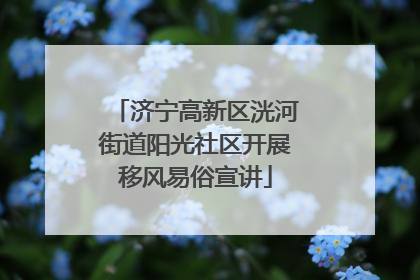济宁高新区洸河街道阳光社区开展移风易俗宣讲