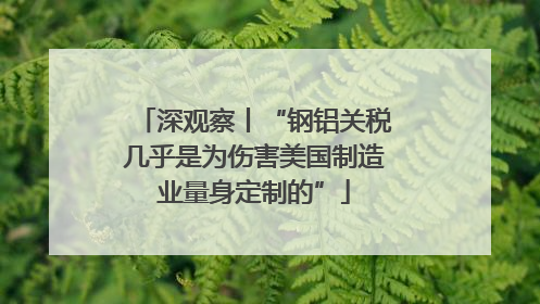 深观察丨“钢铝关税几乎是为伤害美国制造业量身定制的”