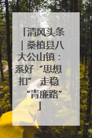 清风头条｜桑植县八大公山镇：系好“思想扣” 走稳“青廉路”