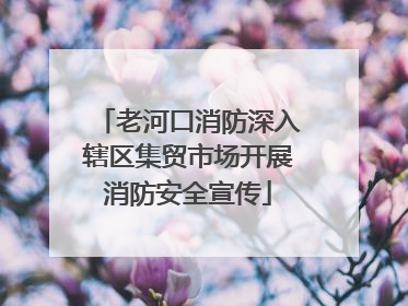 老河口消防深入辖区集贸市场开展消防安全宣传