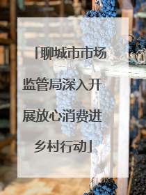 聊城市市场监管局深入开展放心消费进乡村行动