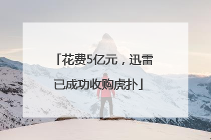 花费5亿元，迅雷已成功收购虎扑