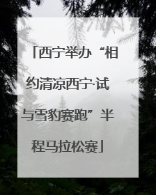 西宁举办“相约清凉西宁·试与雪豹赛跑”半程马拉松赛