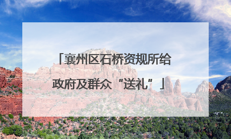 襄州区石桥资规所给政府及群众“送礼”