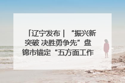 辽宁发布｜“振兴新突破 决胜勇争先”盘锦市锚定“五方面工作”力争全年地区生产总值增长5.5%左右