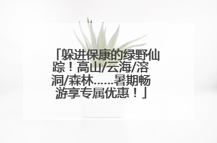 躲进保康的绿野仙踪！高山/云海/溶洞/森林……暑期畅游享专属优惠！